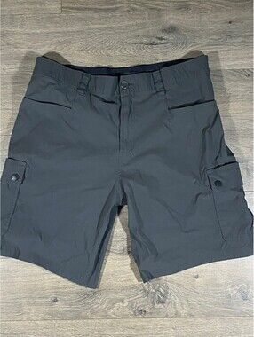 Orvis Men's 36 Tech Cargo Shorts Gray Nylon Stretch Hiking Fishing Outdoor